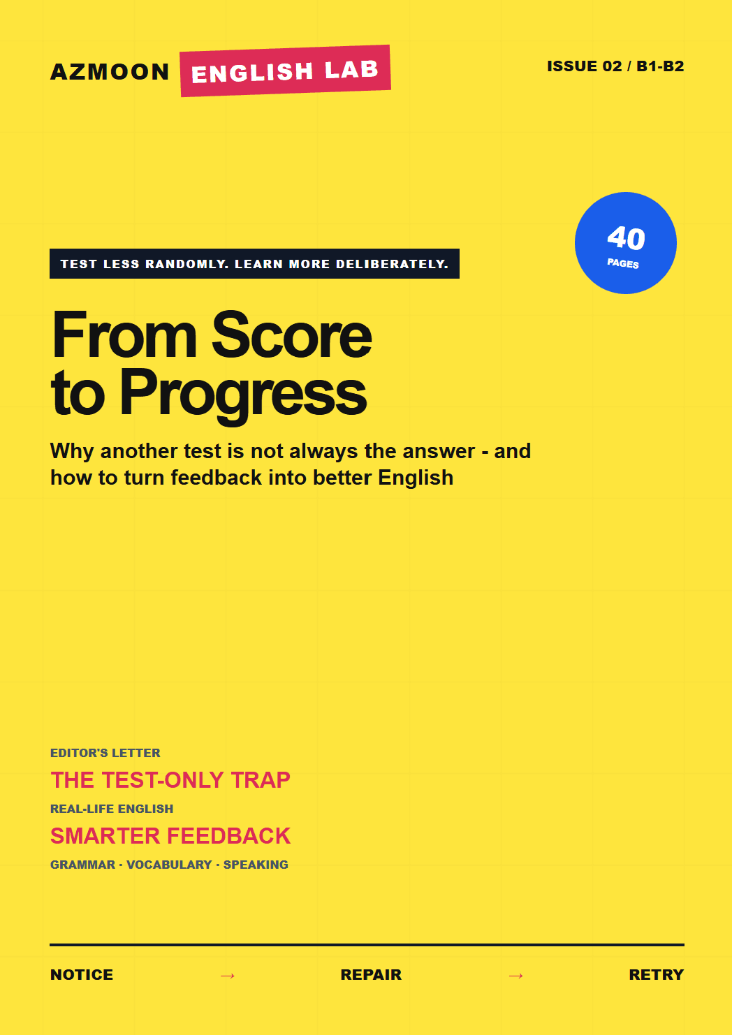 From Score to Progress magazine cover